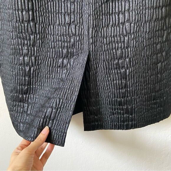 Ellie Tahari Reptile Embossed Print Sheath Dress - Picture 6 of 9